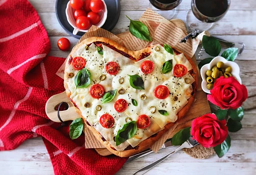 Valentínska pizza - recept